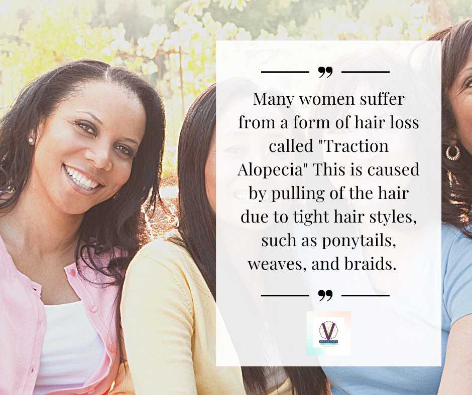 Traction Alopecia Affects women of all types- PRP Hair loss Treatment at Vitalogy Wellness and Medical Spa