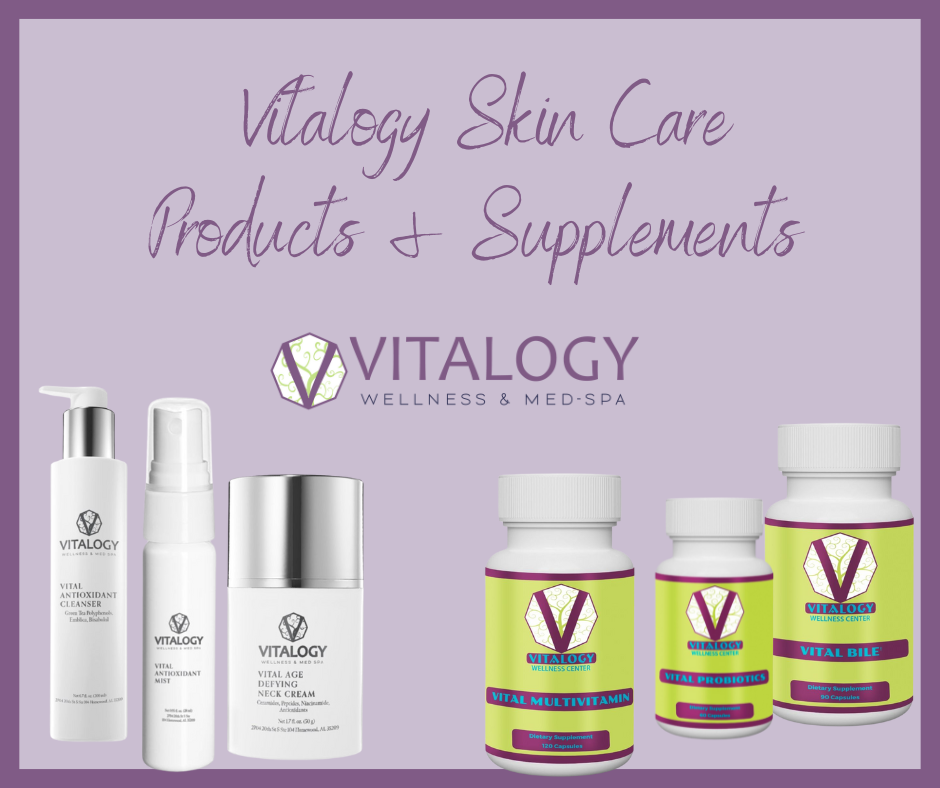 Vitalogy Skin care and products at vitalogy Wellness and Med Spa